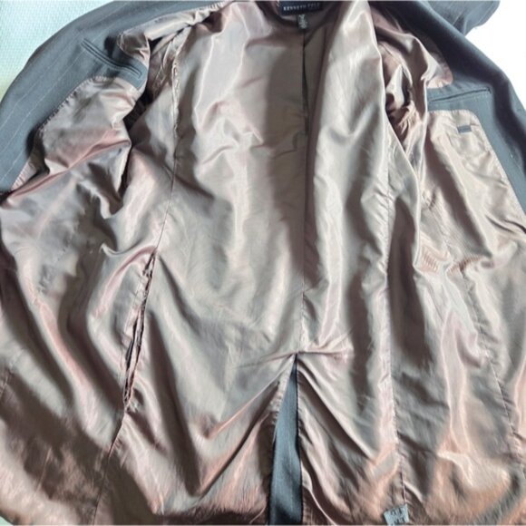 Kenneth Cole Black Pinstripe Coat - Picture 14 of 14